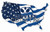 BYU Cougars 15" USA Flag Cutout Sign