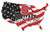 North Carolina State Wolfpack 15" USA Flag Cutout Sign
