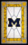 Michigan Wolverines 11" x 19" Stained Glass Sign