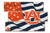 Auburn Tigers Flag 3 Plank Sign