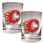 Calgary Flames NHL Rocks Glass - Set of 2