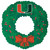 Miami Hurricanes 16" Team Wreath Sign