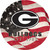 Georgia Bulldogs 24" Team Color Flag Circle Sign