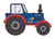 Kansas Jayhawks 12" Tractor Cutout Sign