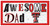 Texas Tech Red Raiders Awesome Dad 6" x 12" Sign