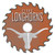 Texas Longhorns 12" Rustic Circular Saw Sign