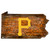 Pittsburgh Pirates Distressed State with Logo Sign