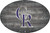 Colorado Rockies 46" Distressed Wood Oval Sign