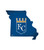 Kansas City Royals 12" Team Color Logo State Sign