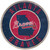 Atlanta Braves 12" Circle with State Sign