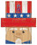 Los Angeles Angels 6" x 5" Patriotic Head