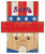 Atlanta Braves 6" x 5" Patriotic Head