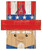 Arizona Diamondbacks 6" x 5" Patriotic Head