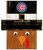 Chicago Cubs 6" x 5" Turkey Head