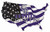 Colorado Rockies 15" USA Flag Cutout Sign