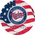 Minnesota Twins 12" Team Color Flag Circle Sign