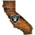 Las Vegas Raiders Distressed State with Logo Sign