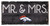 Denver Broncos 6" x 12" Mr. & Mrs. Sign