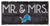 Detroit Lions 6" x 12" Mr. & Mrs. Sign
