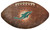 Miami Dolphins Football Shaped Sign