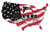 Atlanta Falcons 15" USA Flag Cutout Sign