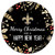 New Orleans Saints 12" Merry Christmas & Happy New Year Sign