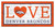 Denver Broncos 6" x 12" Love Sign