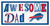 Buffalo Bills Awesome Dad 6" x 12" Sign