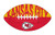 Kansas City Chiefs 12" Football Cutout Sign
