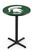 Michigan State Spartans Black Wrinkle Bar Table with Cross Base