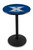 Xavier Musketeers Black Wrinkle Bar Table with Round Base