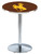 Wyoming Cowboys Chrome Pub Table with Round Base