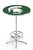 Michigan State Spartans Chrome Bar Table with Foot Ring