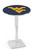 West Virginia Mountaineers Chrome Bar Table with Square Base