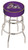 James Madison Dukes Double-Ring Chrome Base Swivel Bar Stool