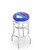 New York Rangers Double Ring Swivel Barstool with Ribbed Accent Ring