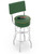 UAB Blazers Chrome Double Ring Swivel Barstool with Back