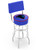 DePaul Blue Demons Chrome Double Ring Swivel Barstool with Back