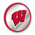 Wisconsin Badgers Modern Disc Mirrored Wall Sign