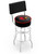 Louisville Cardinals Chrome Double Ring Swivel Barstool with Back