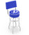 Tampa Bay Lightning Chrome Double Ring Swivel Barstool with Back