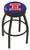 Illinois Fighting Illini Black Swivel Bar Stool with Accent Ring