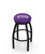 Texas Christian Horned Frogs Black Swivel Bar Stool with Accent Ring