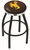 Wyoming Cowboys Black Swivel Barstool with Chrome Accent Ring