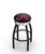 Alabama Crimson Tide "A" Black Swivel Barstool with Chrome Ribbed Ring