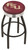 Florida State Seminoles Black Swivel Barstool with Chrome Ribbed Ring