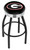 Georgia Bulldogs NCAA Black Swivel Barstool with Chrome Ribbed Ring