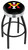 Virginia Military Institute Keydets Black Swivel Barstool with Chrome Ribbed Ring