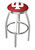 Indiana Hoosiers Chrome Swivel Bar Stool with Accent Ring