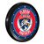 Florida Panthers Ribbed Frame Wall Clock